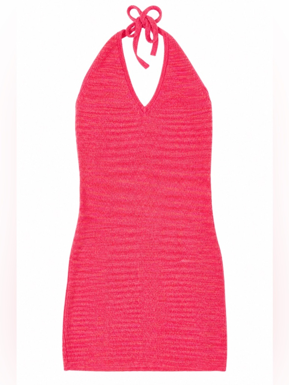 Wild Fable Coral Pink Ribbed Halter Mini Dress Size Medium | Bodycon Summer